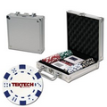 Poker chips set with aluminum chip case - 100 Dice chips